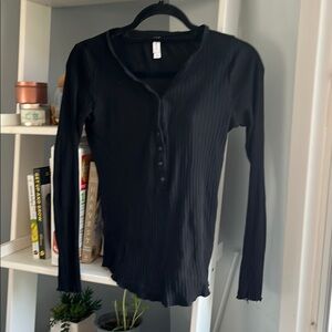 Gap Body Black Long Sleeve Women's Top size M